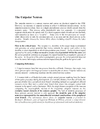 The Unipolar Neuron