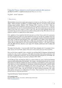 Using the Titanic Datasets to Teach Mixed Methods Data Analysis (WORKING PAPER – Unpublished Document