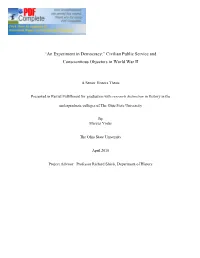 Civilian Public Service and Conscientious Objectors in World War II