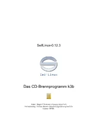 Das CD-Brennprogramm K3b