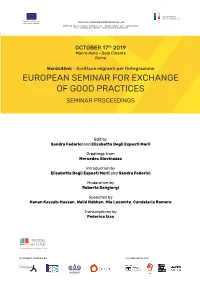 EUROPEAN SEMINAR for EXCHANGE of GOOD PRACTICES Seminar Proceedings
