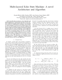 Multi-Layered Echo State Machine: a Novel Architecture and Algorithm