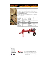 Self Contained 2260 Two-Way Log Splitter
