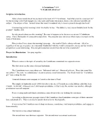 1 Corinthians 7-1-9 “A Frank Talk About Sex” Scripture Introduction