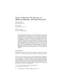 Chains of Affection: the Structure of Adolescent Romantic and Sexual Networks1