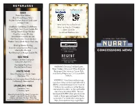 CONCESSIONS MENU Port Brewing Co