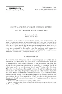 Count Matroids of Group-Labeled Graphs∗
