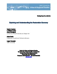 Exploring and Understanding the Restoration Economy