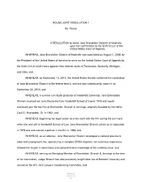 HOUSE JOINT RESOLUTION 1 by Moore a RESOLUTION to Honor
