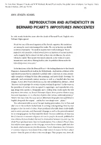 Reproduction and Authenticity in Bernard Picart's Impostures