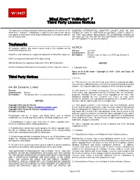 Vxworks Third Party Software Notices