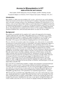Access to Blissymbolics In