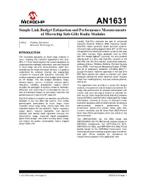 AN1631-Simple Link Budget Estimation and Performance