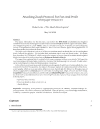 Attacking Zcash Protocol for Fun and Profit, Whitepaper Version