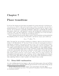 Chapter 7 Phase Transitions