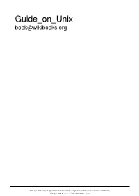 Guide to Unix/ Commands 1