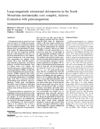 Large-Magnitude Extensional Deformation in the South Mountains Metamorphic Core Complex, Arizona: Evaluation with Paleomagnetism