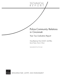Police-Community Relations in Cincinnati Year Two Evaluation Report