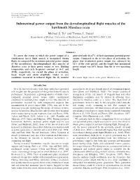 Submaximal Power Output from the Dorsolongitudinal Flight Muscles Of