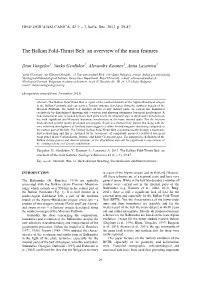 The Balkan Fold-Thrust Belt: an Overview of the Main Features