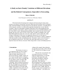 A Study on Snow Density Variations at Different Elevations