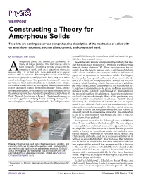 Constructing a Theory for Amorphous Solids