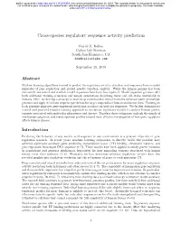 Cross-Species Regulatory Sequence Activity Prediction