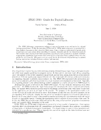 JPEG 2000: Guide for Digital Libraries