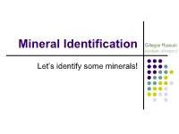 Mineral Identification