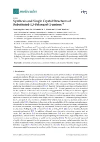 Synthesis and Single Crystal Structures of Substituted-1, 3