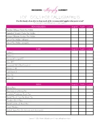 Top Tools for Calligraphers