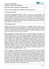 Impact Case Study (Ref3b) Institution: the University of Edinburgh