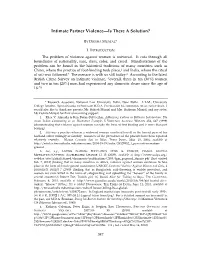 Intimate Partner Violence—Is There a Solution?