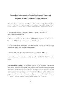 Isomorphous Substitution in a Flexible Metal-Organic Framework: Mixed