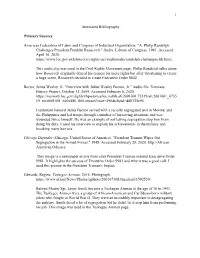 1 Annotated Bibliography Primary Sources American Federation of Labor and Congress of Industrial Organization