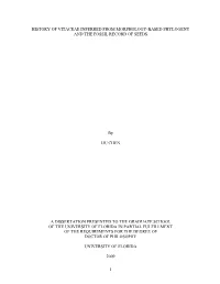 1 History of Vitaceae Inferred from Morphology-Based