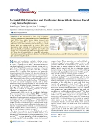 Bacterial RNA Extraction and Purification from Whole Human