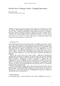 Beyond Green: Changing Context - Changing Expectations