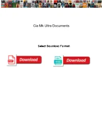 Cia Mk Ultra Documents