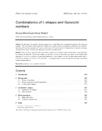 Combinatorics of K-Shapes and Genocchi Numbers