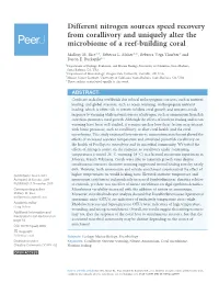 Different Nitrogen Sources Speed Recovery from Corallivory and Uniquely Alter the Microbiome of a Reef-Building Coral