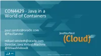 Java in a World of Containers