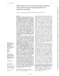 Pathological and Virological Findings in Patients with Persistent