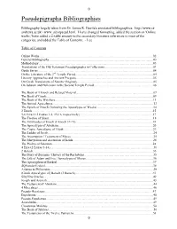 Pseudepigrapha Bibliographies