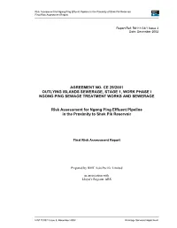 Risk Assessment for Ngong Ping Effluent Pipeline in the Proximity to Shek Pik Reservoir