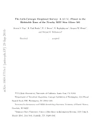 The Lick-Carnegie Exoplanet Survey: a 3.1 M Earth Planet in The