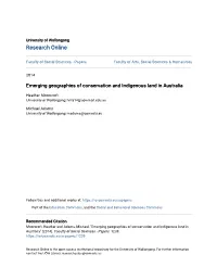 Emerging Geographies of Conservation and Indigenous Land in Australia