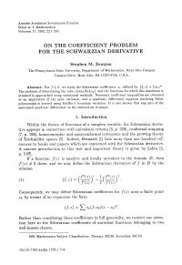 On the Coefficient Problem for the Schwarzian Derivative