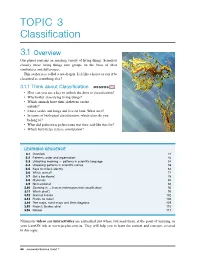 TOPIC 3 Classification