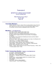 Transcript Of